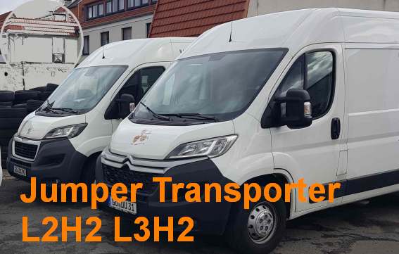Jumper Transporter L2H2 + L3H2 3 Sitze, Trennwand, Anhängekupplung, viele Extras, Klima, z.T. Navi, Tempomat --- Nutzung der Anhängekupplung gegen Aufpreis