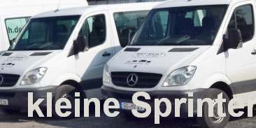 Sprinter kurz/flach - verfügbar als Transporter und 9-Sitzer - bitte geben Sie Ihren Wunsch ein. Tarife gelten ausschließlich bei Onlinebuchung !