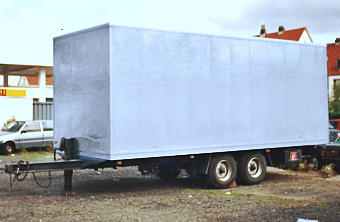 10T Tandem-Anhänger LKW-Koffer für LKW-Maulkupplung z.B. für 7,49T Atego als Zugfahrzeug. für Führerschein C1E oder alter FS.Klasse 3