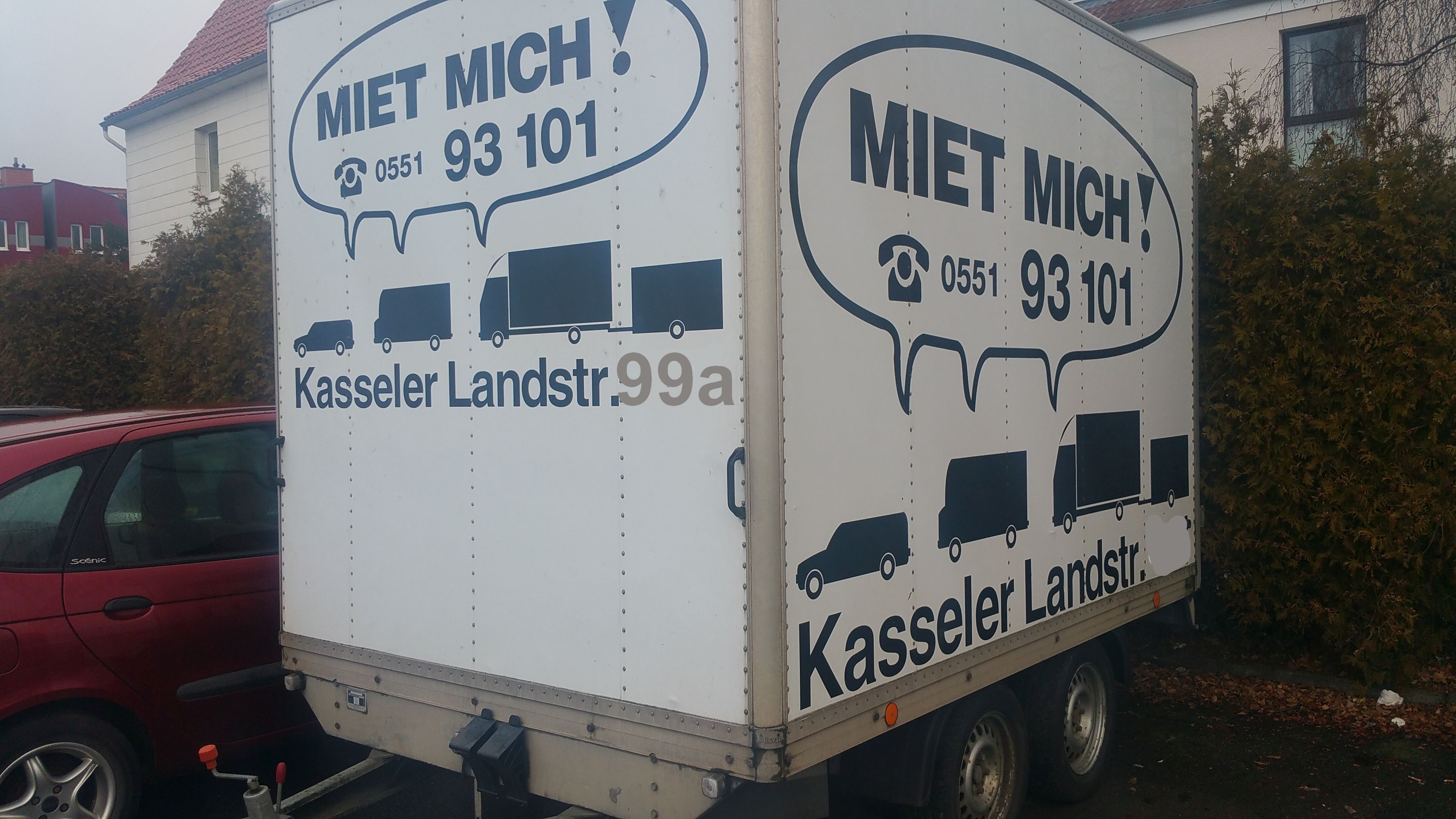 Tandem-Anhänger Koffer für PKW/Transporter-Kugelkopfkupplung. Achtung Zuglast beachten Tarife nur gültig bei Onlinebuchung